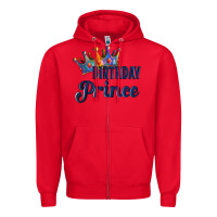 Red birthday prince Zipper Hoodie - Artiststas