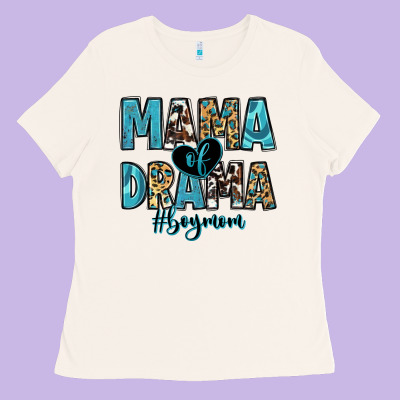 Mama Of Drama Boy Mom Ladies Tee Designed By Zillion Design Studio