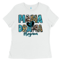 White mama of drama boy mom Ladies Tee - Zillion Design Studio