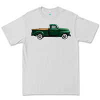 Dove Grey western green truck right side view 1 Premium Tee - FaDigitalArtStudio