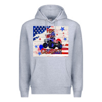 Heather Grey firework crusher 4th of july Premium Hoodie - TumblerDesignByShophia