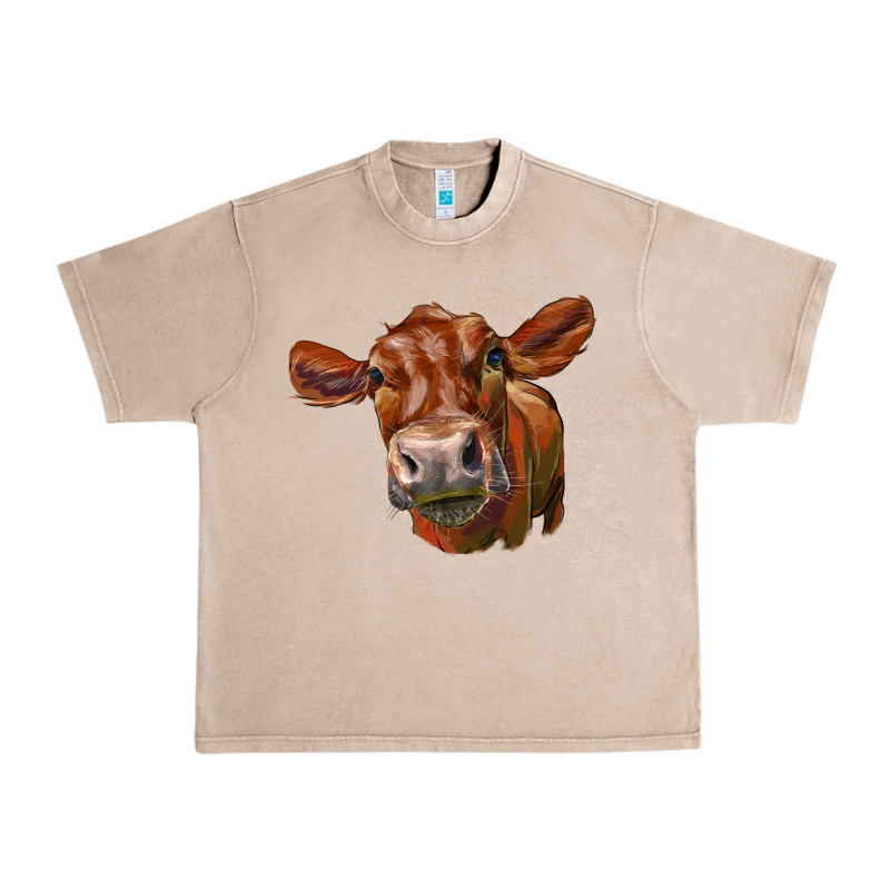 Red Angus Face Urban Heavy Tee by LillyAllenDesigns | Teevron