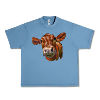 Pebble Blue red angus face Urban Heavy Tee - LillyAllenDesigns