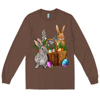 Chestnut Bunnys carrots eggs with basket Easter Long Sleeve Tee - NancyCooperArtShop