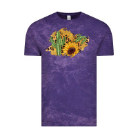 Cloud Purple cactus leopard sunflower glitter  patch Vintage Tee - AdoDesignShop