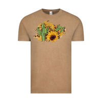 Vintage Coffee cactus leopard sunflower glitter  patch Vintage Tee - AdoDesignShop