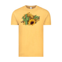 Vintage Mustard cactus leopard sunflower glitter  patch Vintage Tee - AdoDesignShop