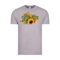 Vintage Zinc cactus leopard sunflower glitter  patch Vintage Tee - AdoDesignShop
