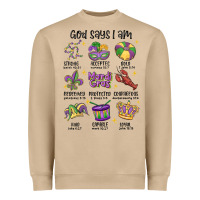 Mushroom god says i am mardi gras Heavyweight Sweatshirt - MaliasSmallBusiness