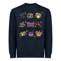 Navy god says i am mardi gras Heavyweight Sweatshirt - MaliasSmallBusiness