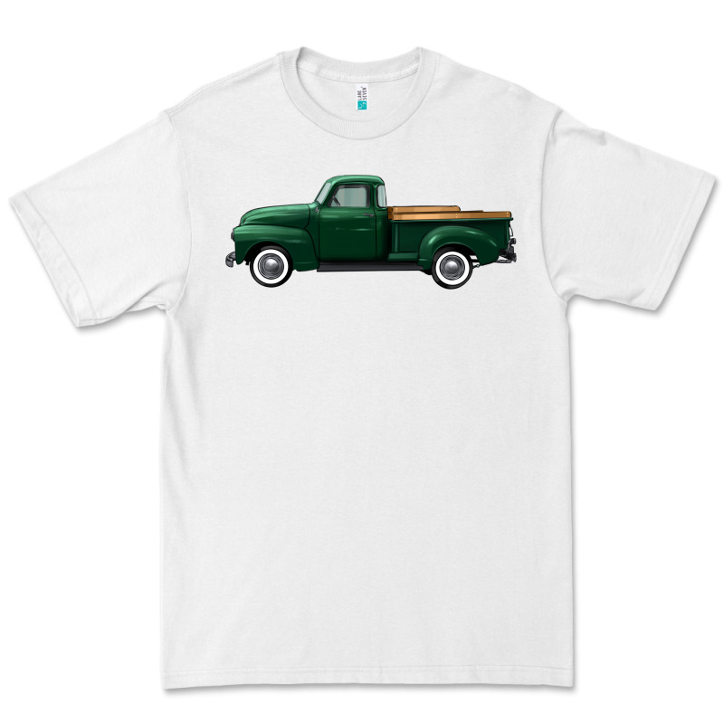 Western Green Truck Right Side View Premium Tee by FaDigitalArtStudio | Teevron