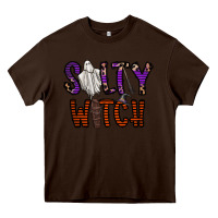 Chocolate Brown Salty Witch Heavy Core Tee - CowhideDigitalArt
