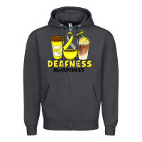 Smoke deafness awareness coffee cups Zipper Hoodie - Artiststas