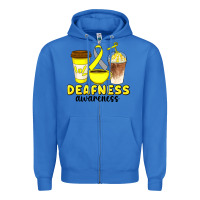 True Royal deafness awareness coffee cups Zipper Hoodie - Artiststas