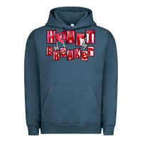 Pigment Midnight Navy Heart breaker Valentine's Day Urban Hoodie - FaDigitalArtStudio