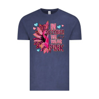 Vintage Denim In october we wear pink Vintage Tee - NancyCooperArtShop