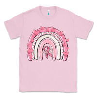 Bubblegum Pink breast cancer  rainbow Classic Tee - MaliasSmallBusiness