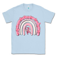 Dusty Blue breast cancer  rainbow Classic Tee - MaliasSmallBusiness
