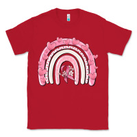 Red breast cancer  rainbow Classic Tee - MaliasSmallBusiness