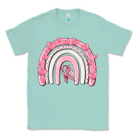 Seafoam breast cancer  rainbow Classic Tee - MaliasSmallBusiness