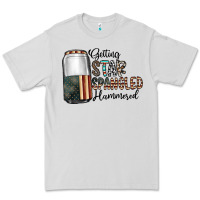 Dove Grey getting star spangled hammered Premium Tee - CowhideDigitalArt
