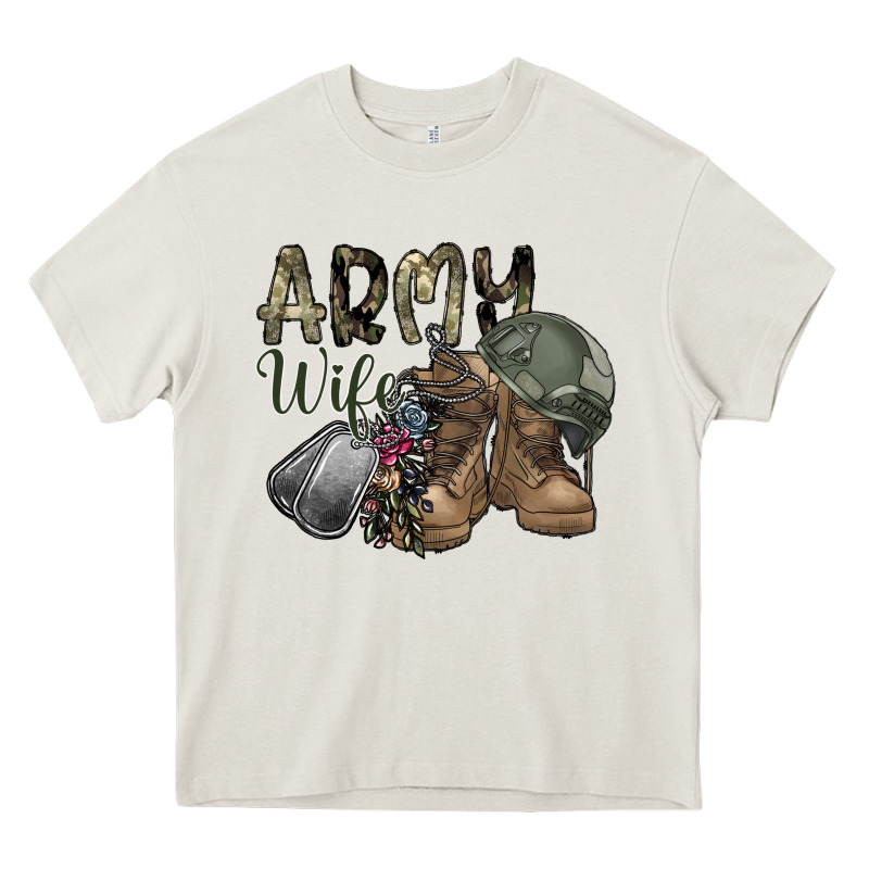 Army Wife Heavy Core Tee by SublimationCraftShop | Teevron