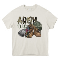 Cream army wife Heavy Core Tee - SublimationCraftShop