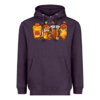 Plum Thanksgiving Coffee Cups Heavyweight Hoodie - texasbilliewilder