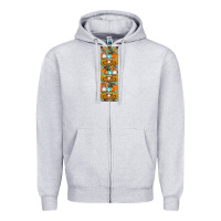 Heather Grey fall gnomes pen wrap Zipper Hoodie - Artiststas
