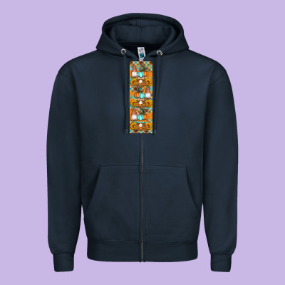Fall Gnomes Pen Wrap Zipper Hoodie Designed By Artiststas