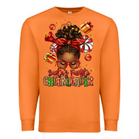 Carrot santa's favorite cheerleader afro messy bun Premium Sweatshirt - texasbilliewilder