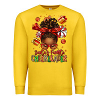 Lemon santa's favorite cheerleader afro messy bun Premium Sweatshirt - texasbilliewilder