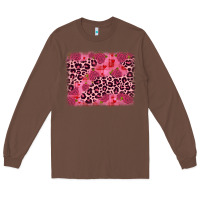 Chestnut valentine's day roses leopard background Long Sleeve Tee - JahusDesignShop