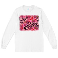 White valentine's day roses leopard background Long Sleeve Tee - JahusDesignShop