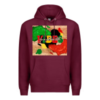 Burgundy juneteenth vibes Premium Hoodie - TumblerDesignByShophia