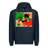 Navy juneteenth vibes Premium Hoodie - TumblerDesignByShophia