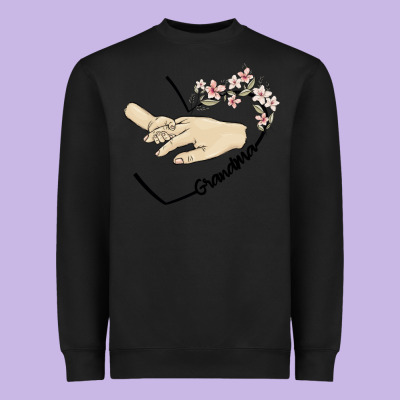 Personalized Grandma Heavyweight Sweatshirt Designed By Maliassmallbusiness
