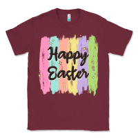 Burgundy happy easter Classic Tee - MaliasSmallBusiness