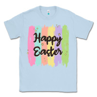 Dusty Blue happy easter Classic Tee - MaliasSmallBusiness