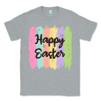 Heather Grey happy easter Classic Tee - MaliasSmallBusiness