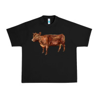 Black red angus cow Urban Heavy Tee - LillyAllenDesigns