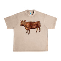 French Oak red angus cow Urban Heavy Tee - LillyAllenDesigns