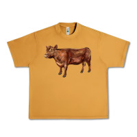 Peanut Butter red angus cow Urban Heavy Tee - LillyAllenDesigns
