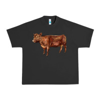 Pigment Black red angus cow Urban Heavy Tee - LillyAllenDesigns