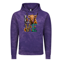 Cloud Purple love long haired cow Vintage Hoodie - Jasminsmagicworld