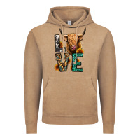 Vintage Coffee love long haired cow Vintage Hoodie - Jasminsmagicworld
