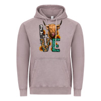 Vintage Zinc love long haired cow Vintage Hoodie - Jasminsmagicworld