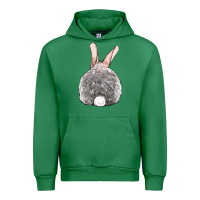 Emerald Easter bunny back view Urban Hoodie - OliviaCreatesArt