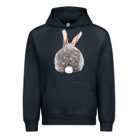 Navy Easter bunny back view Urban Hoodie - OliviaCreatesArt