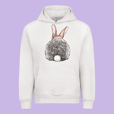 Easter Bunny Back View Urban Hoodie Designed By Oliviacreatesart